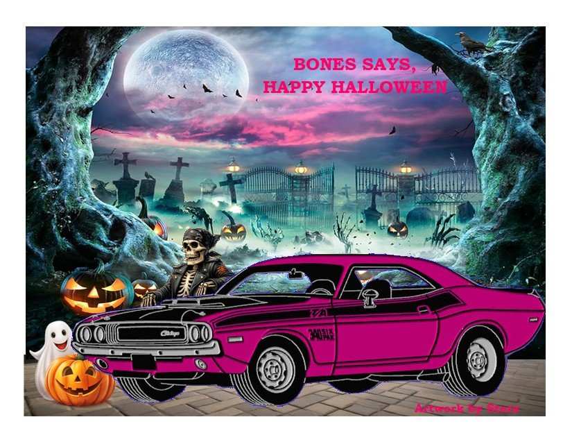 2025 1970 CHALLENGER TA PINK GRAVEYARD BG Halloween NO TRICK SKELETON DRIVER REV2.jpg
