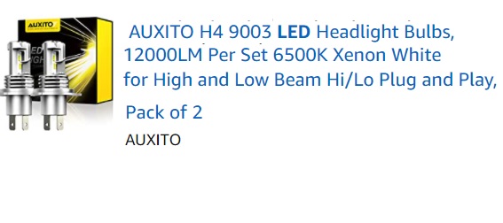 H4 9003 LED Headlight Bulbs 12000lm 6500K Xenon High and Low Beam.jpg