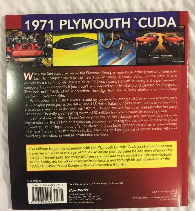 Ola 1971 `cuda book.JPG