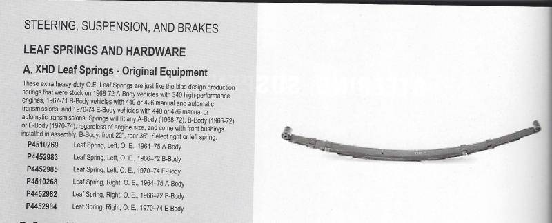 Mopar XHD Leaf Spring (Right) Mopar XHD Leaf Spring (Right)