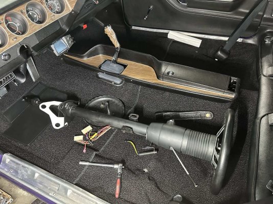 Steering column with temp Tuff Wheel.jpg