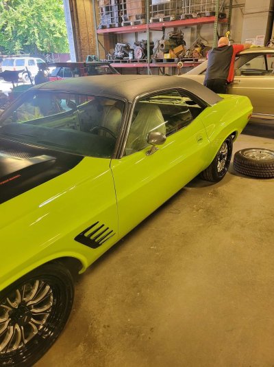 8-8-2025 Challenger at Precision Restoration taking it home.jpg