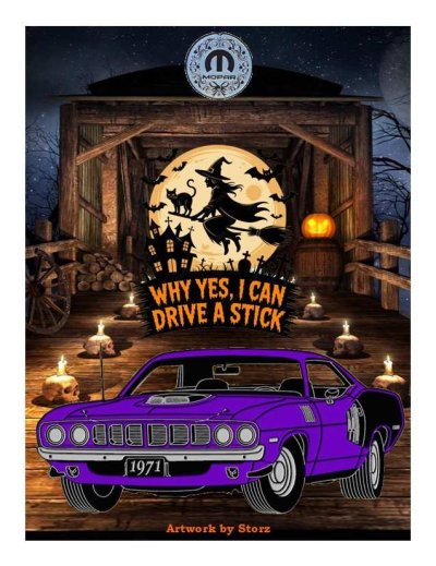 2025 1971 Cuda frnt angle covered bridge Halloween Drive Stick.jpg