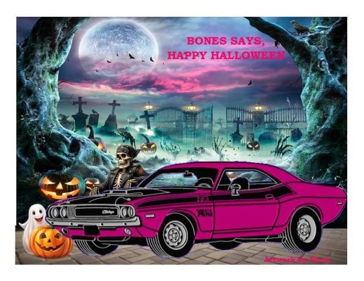 2025 1970 CHALLENGER TA PINK GRAVEYARD BG Halloween NO TRICK SKELETON DRIVER REV2.jpg