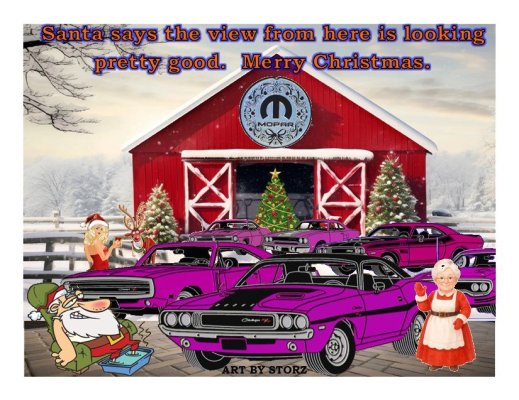 2025 MAXIMUM PINK MOPARS NEW CHRISTMAS BG 9 SANTA & RUDOLPH & CHIC.jpg
