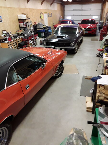 The Mopars all snuggled all safe in their beds